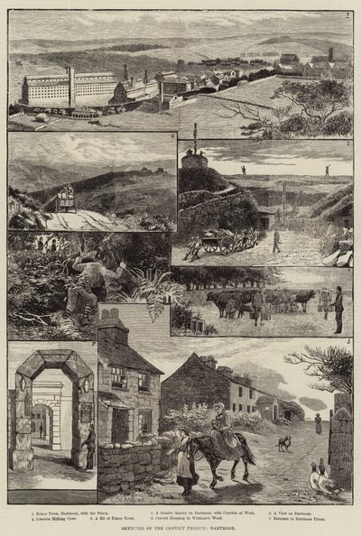 Schetsen van de Gevangenissen, Dartmoor door Walter Bothams